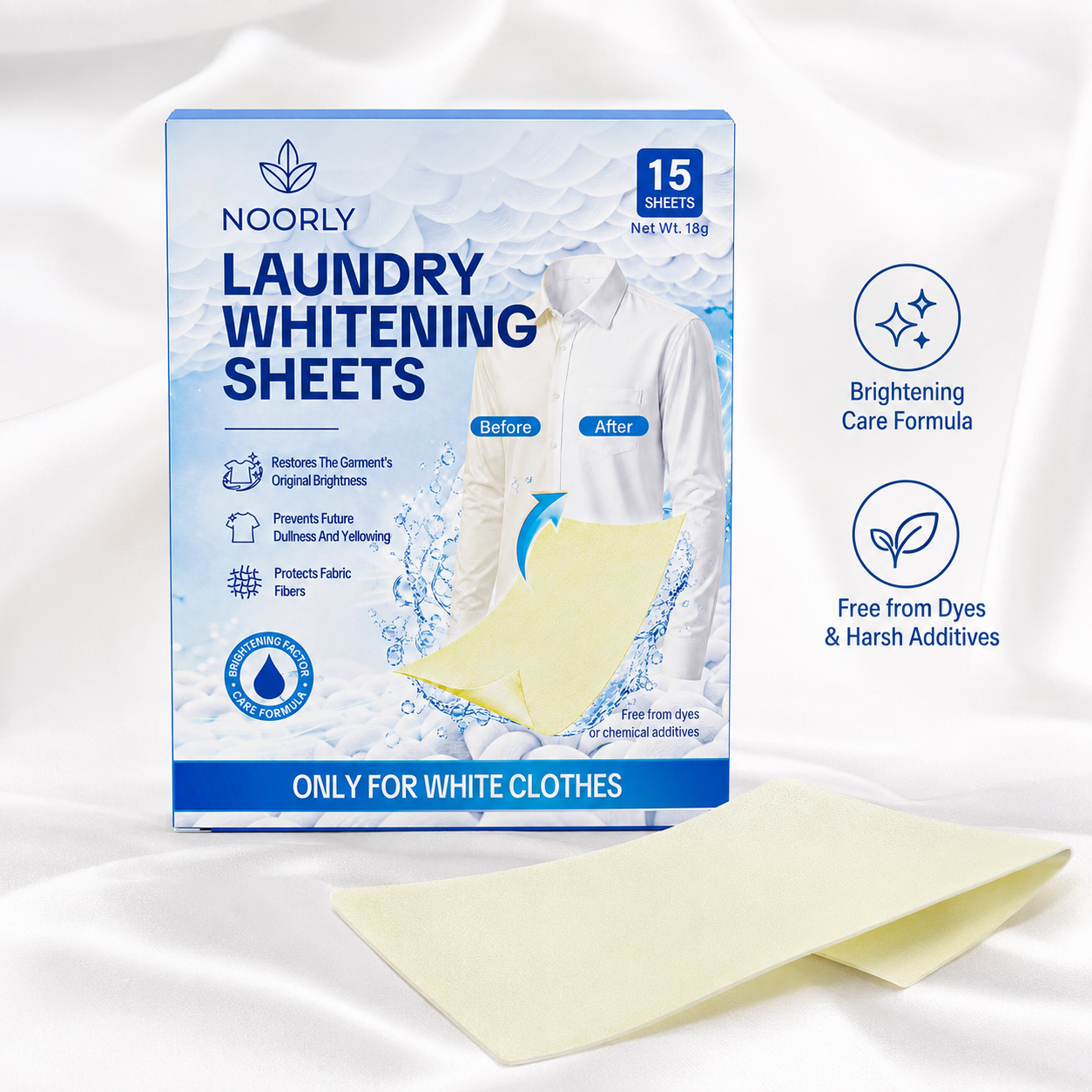 Noorly WhiteRevive Laundry Whitening Sheets