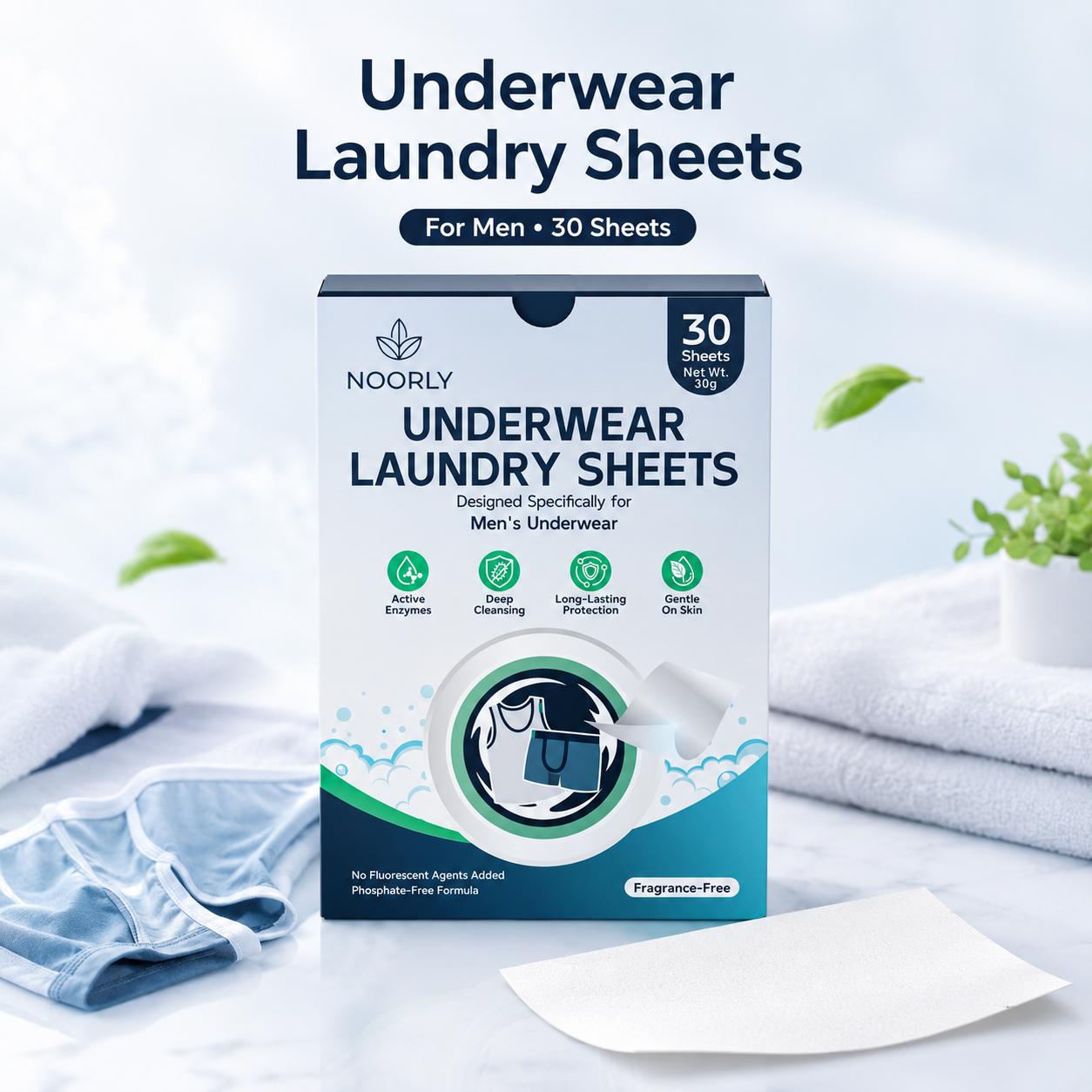 Noorly Men’s IntimateCare Underwear Laundry Sheets
