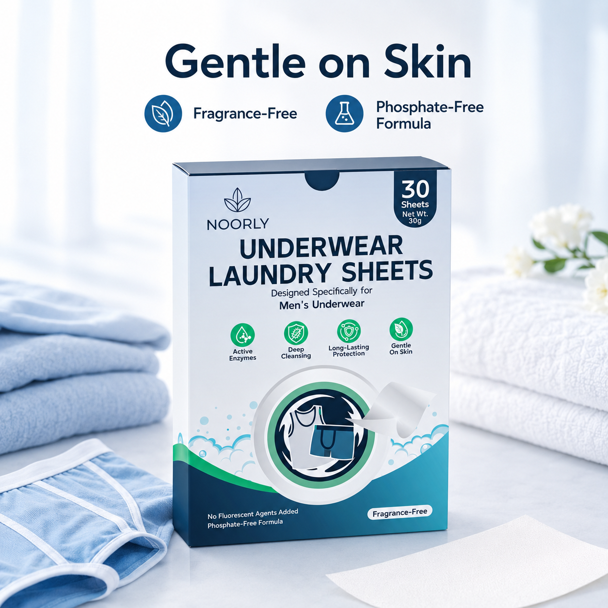 Noorly Men’s IntimateCare Underwear Laundry Sheets