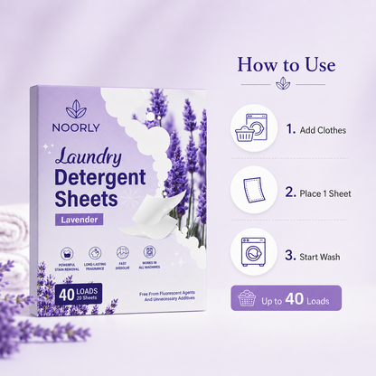 Noorly™ Lavender Laundry Detergent Sheets (Regular Pack)