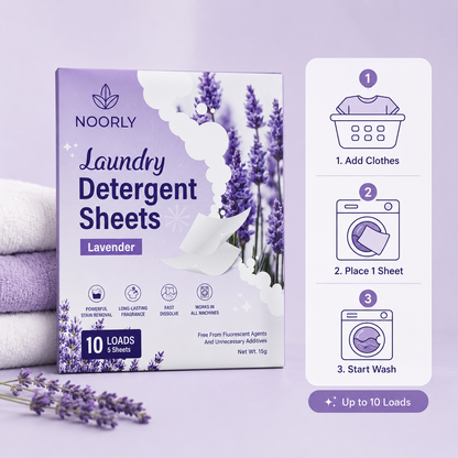 Noorly Lavender Laundry Detergent Sheets (Trial Pack)