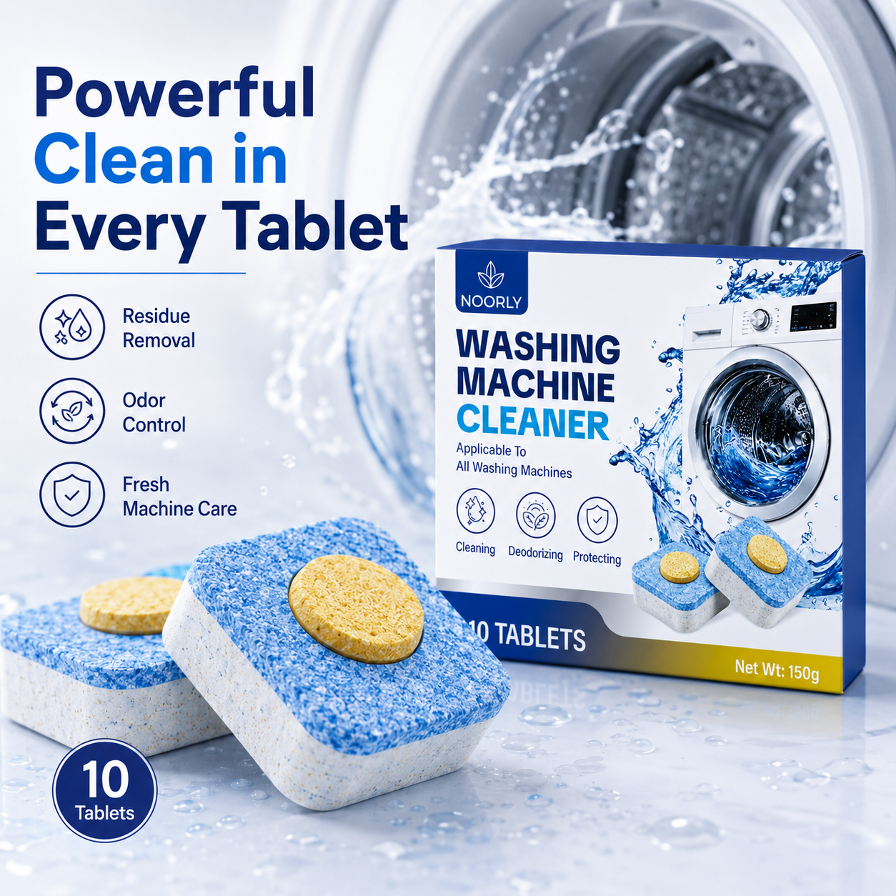 Noorly WashPure Washing Machine Cleaner Tablets