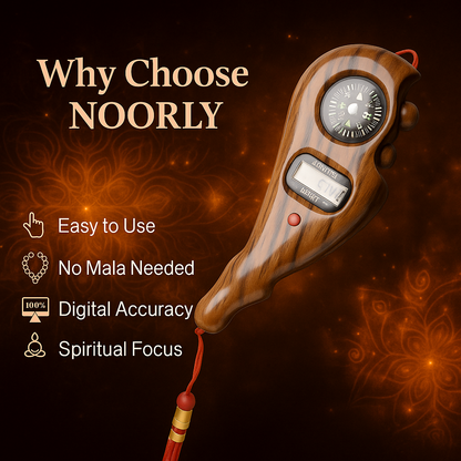 Noorly Ayodhya Ram Mandir Blessed Pure Tulsi Mala Manaka Noorly Meditation Jap Counter™