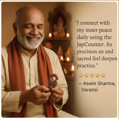 Noorly™ Vrindavan Radha-Naam Tulsi Jap Counter